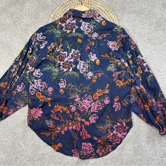 Pilcro and The Letterpress Evika Button Down Shirt Top Longsleeve Multicolored S - Picture 8 of 11